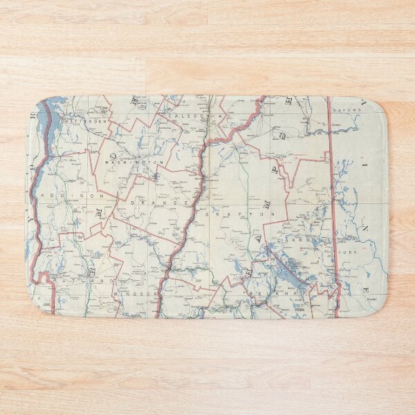 Item preview, Vintage New Hampshire & Vermont Portal Route Map (1959) designed and sold by BravuraMedia.