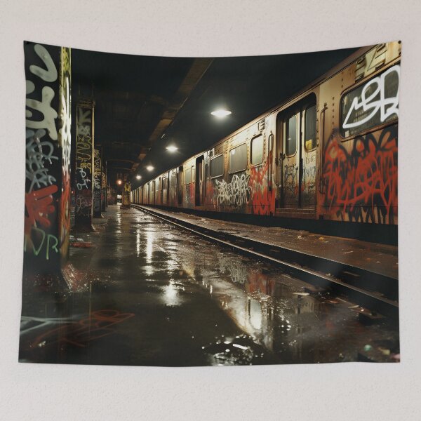Item preview, new york subway station noir photography print designed and sold by dcrc.
