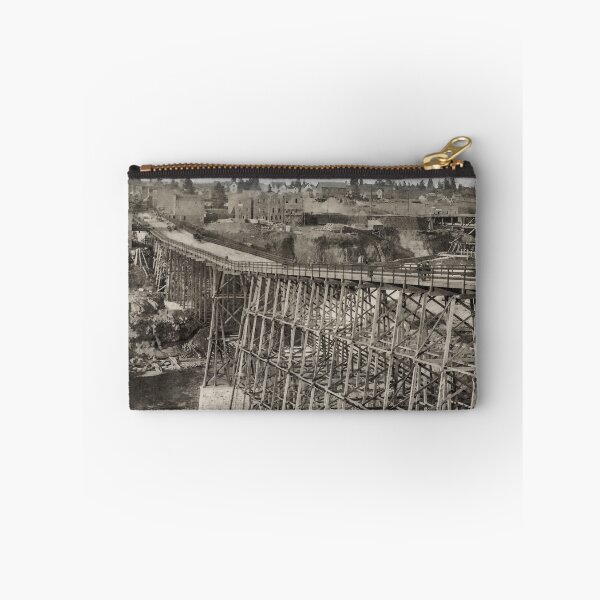 Item preview, First Wood Monroe St Bridge - Spokane Falls 1889 designed and sold by Daniel Hagerman.