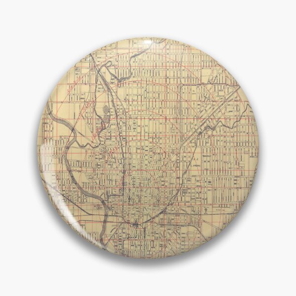 Item preview, Vintage Map of Indianapolis IN (1903) designed and sold by BravuraMedia.