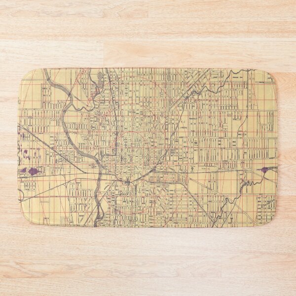 Item preview, Vintage Map of Indianapolis IN (1903) designed and sold by BravuraMedia.