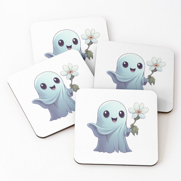 Item preview, Happy ghost with flower designed and sold by PrzemekJAS.