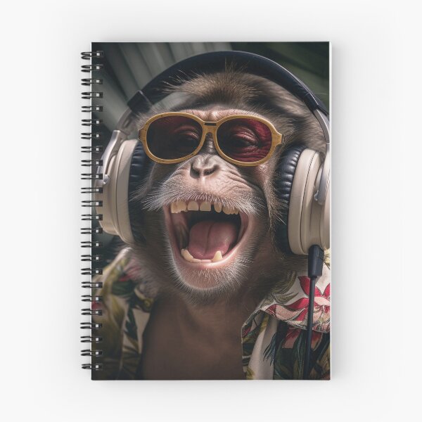 Item preview, Cute monkey listening to music designed and sold by Cocco Banana.