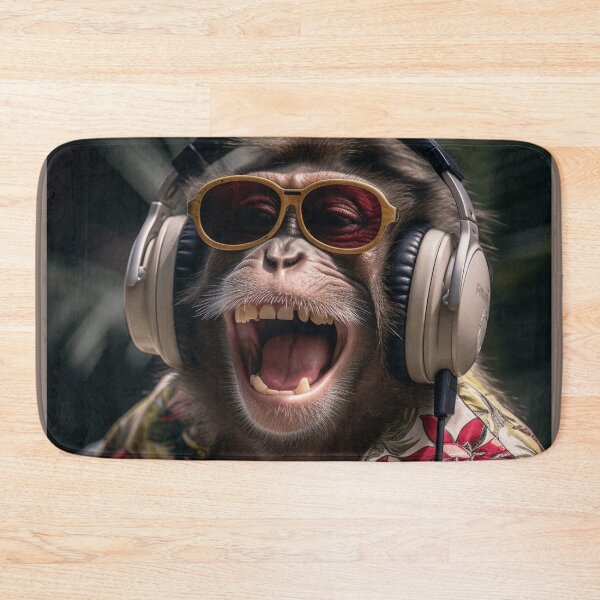 Item preview, Cute monkey listening to music designed and sold by Cocco Banana.
