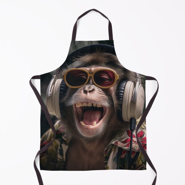 Item preview, Cute monkey listening to music designed and sold by Cocco Banana.