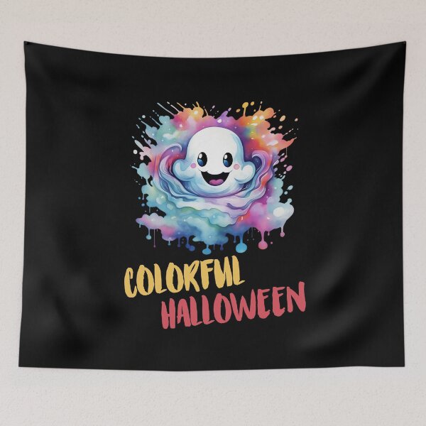 Item preview, Colorful Halloween with happy ghosts designed and sold by CleanDecor.