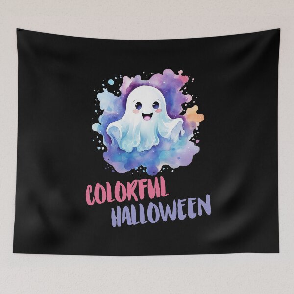 Item preview, Cute Colorful Halloween Ghost designed and sold by CleanDecor.