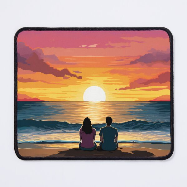 Item preview, Beach Sunset Magic Couple Pop Art designed and sold by Chimpanzky.