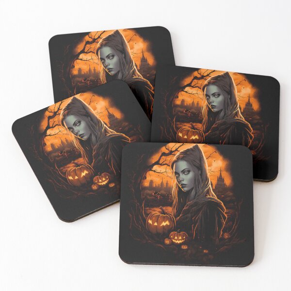 Item preview, Sinister beauty: Beautiful and scary woman on Halloween night. designed and sold by DarkScienses.