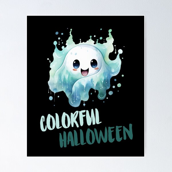 Item preview, Ghostly colorful vibes for Halloween from cute ghost designed and sold by CleanDecor.