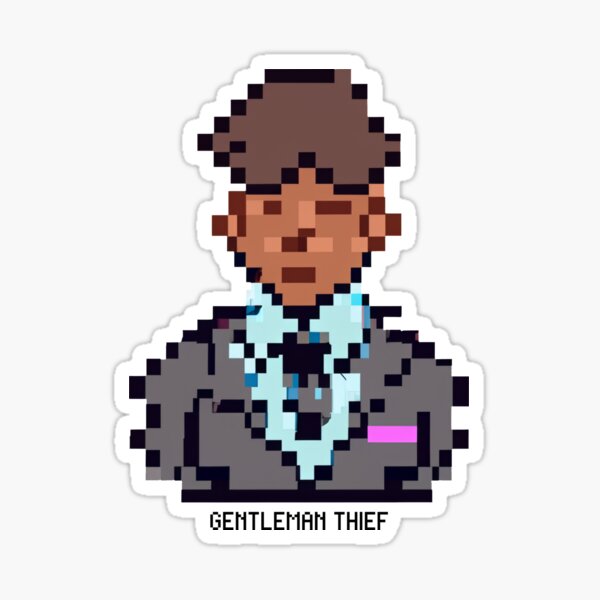 Item preview, Lupin Netflix Pixel Fan Art Gentleman Thief designed and sold by WearIsClear.