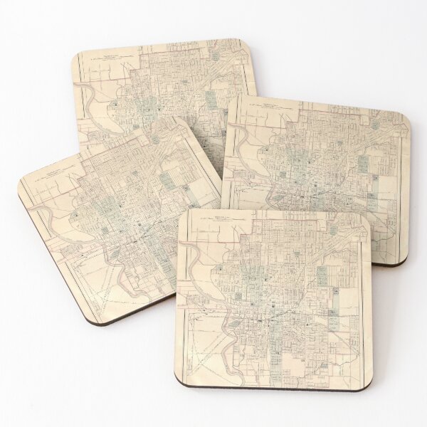 Item preview, Vintage Map of Indianapolis IN (1875) designed and sold by BravuraMedia.