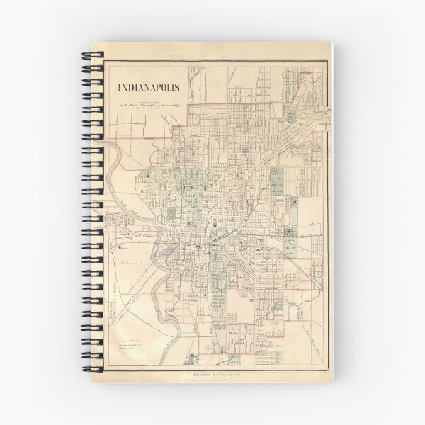 Item preview, Vintage Map of Indianapolis IN (1875) designed and sold by BravuraMedia.