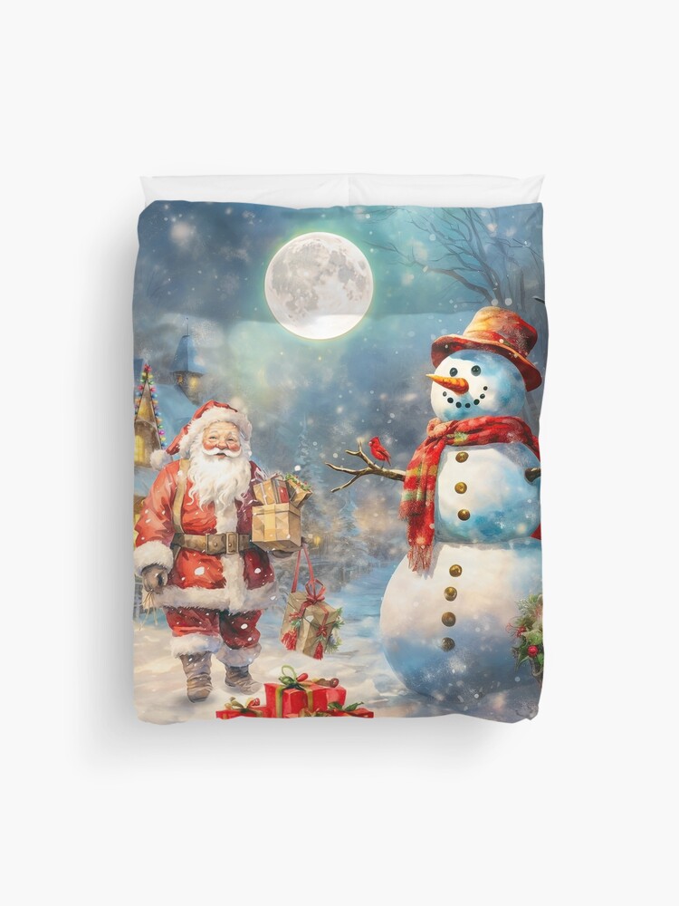 Thumbnail 1 of 2, Duvet Cover, Santa Shopping designed and sold by phatpuppyart.