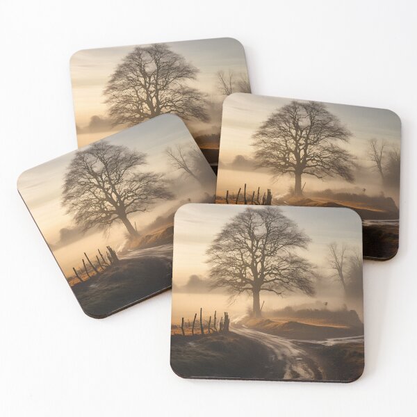 Item preview, Foggy countryside morning print designed and sold by dcrc.