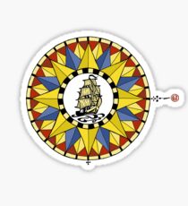 Tallship Compass Rose Sticker