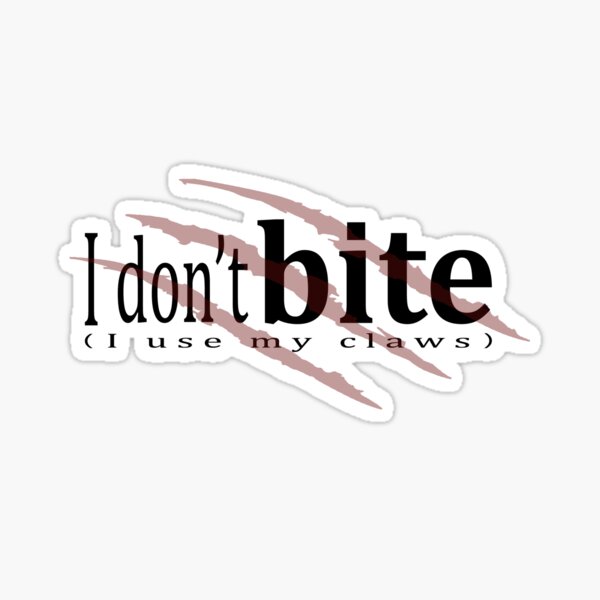 I don't bite (red) Sticker