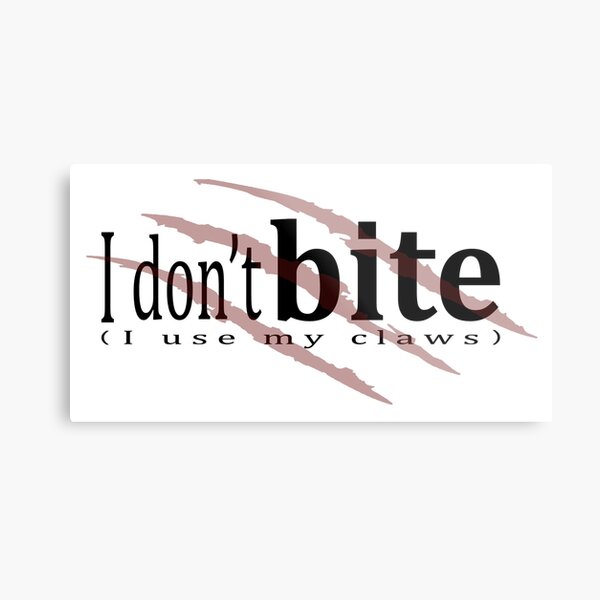 I don't bite (red) Metal Print