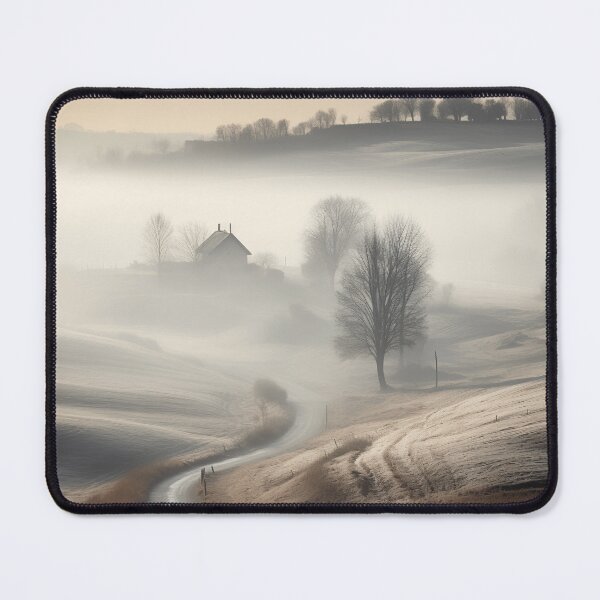 Item preview, foggy countryside morning print designed and sold by dcrc.