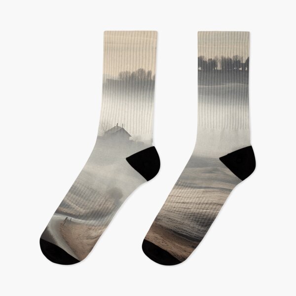 Item preview, foggy countryside morning print designed and sold by dcrc.