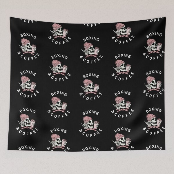 Item preview, Boxing And Coffee Beanie, Rock On Vintage Skull designed and sold by Polishthestone.