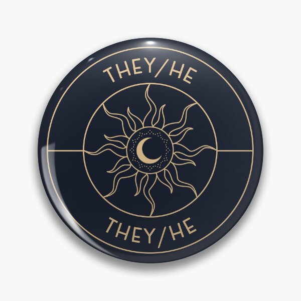 Item preview, I Go By They/He Pronouns | LGBTQ Pride Aesthetic | They He Pronoun designed and sold by Furia LGBTQ+ Accessories.