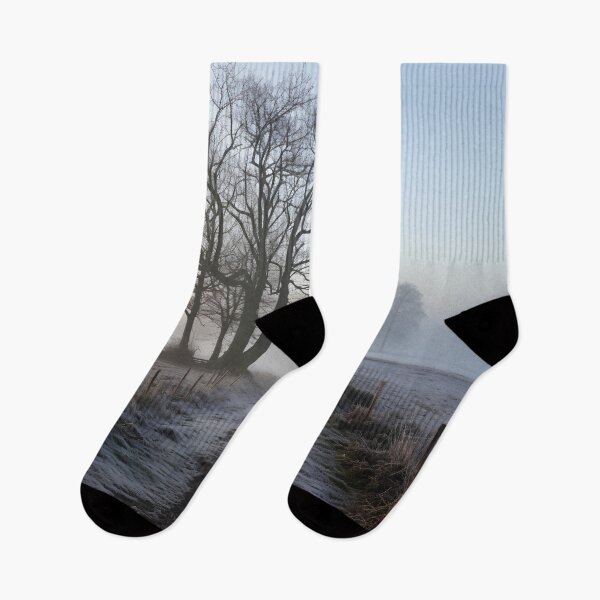 Item preview, foggy countryside morning print designed and sold by dcrc.