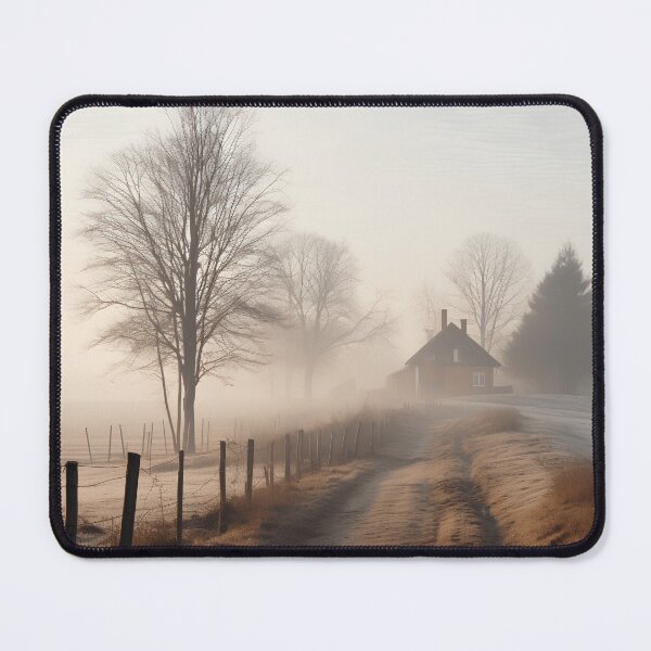 Item preview, foggy countryside morning print, fog designed and sold by dcrc.