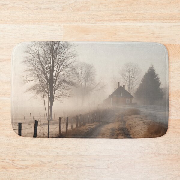 Item preview, foggy countryside morning print, fog designed and sold by dcrc.
