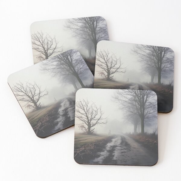 Item preview, foggy countryside morning print, fog designed and sold by dcrc.
