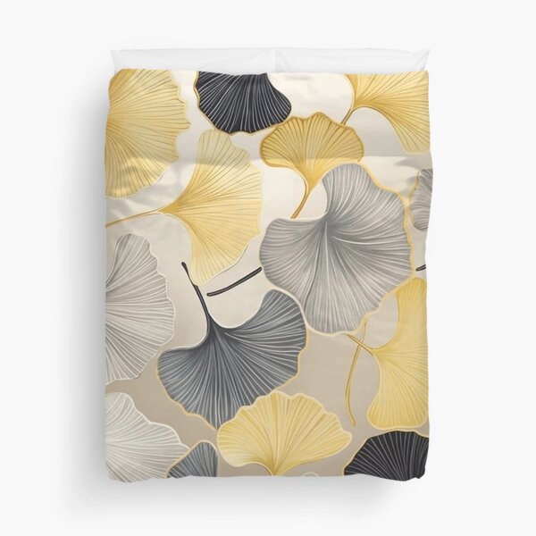Item preview, Gold and Beige Ginko designed and sold by Adora Studio.