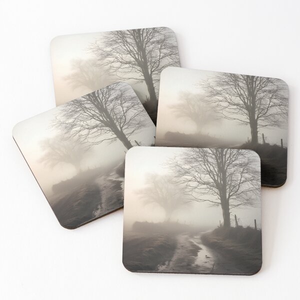 Item preview, foggy countryside morning print, fog designed and sold by dcrc.