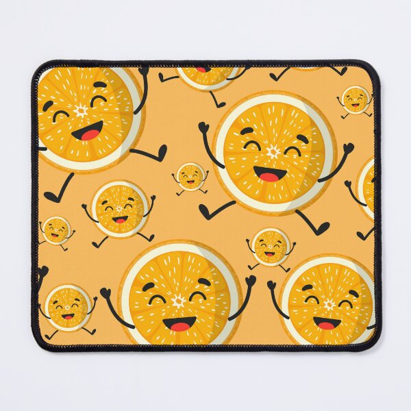 Item preview, Kawaii Happy Orange Slice Pattern - Cute Fruit Design designed and sold by OrangeMG.