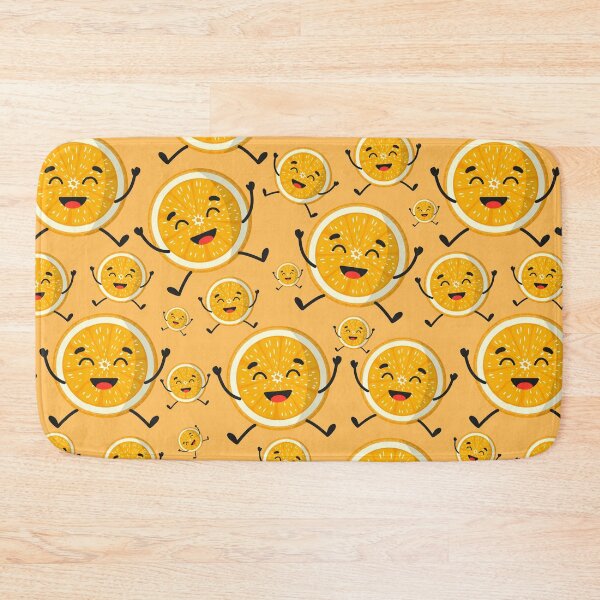 Item preview, Kawaii Happy Orange Slice Pattern - Cute Fruit Design designed and sold by OrangeMG.
