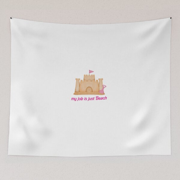 Item preview, Barbie My Job is Just Beach Sandcastle Pink designed and sold by ArtByteShop.