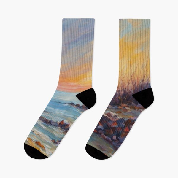 Item preview, Serenity Seascape in vibrant pastel colors designed and sold by ElLocoMus.