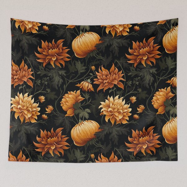 Item preview, Halloween Spooky Flowers - Halloween Floral Pattern designed and sold by Just-Flowers.