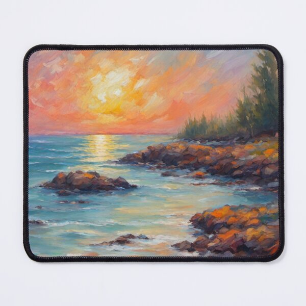 Item preview, Serenity Seascape in vibrant pastel colors designed and sold by ElLocoMus.