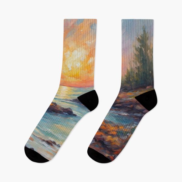 Item preview, Serenity Seascape in vibrant pastel colors designed and sold by ElLocoMus.