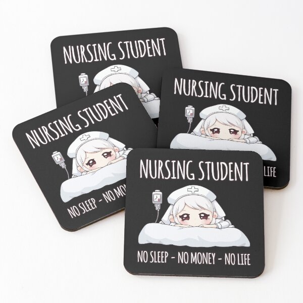 Item preview, Kawaii Tired Nurse - Nursing Student Life designed and sold by Ridaelb.