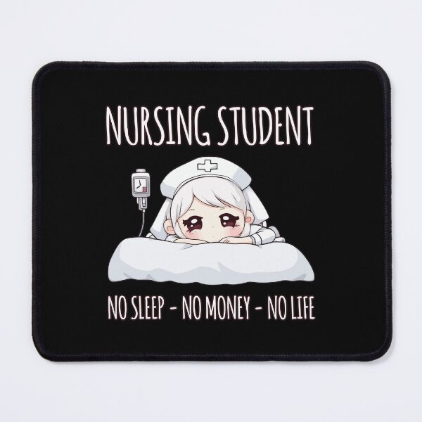 Item preview, Kawaii Tired Nurse - Nursing Student Life designed and sold by Ridaelb.