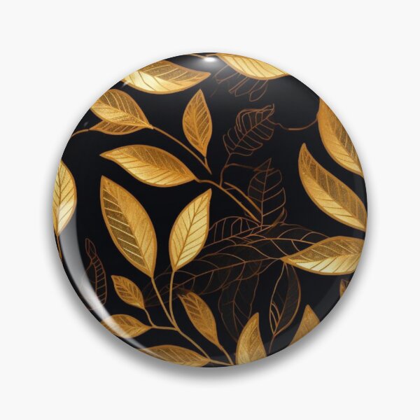 Item preview, Black and Gold Leaves designed and sold by Adora Studio.