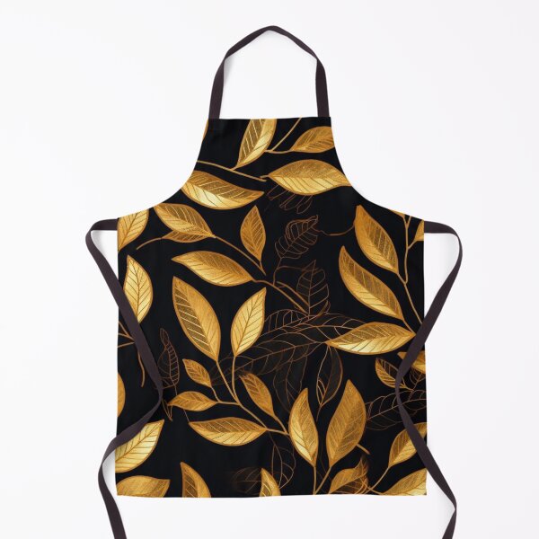 Item preview, Black and Gold Leaves designed and sold by Adora Studio.