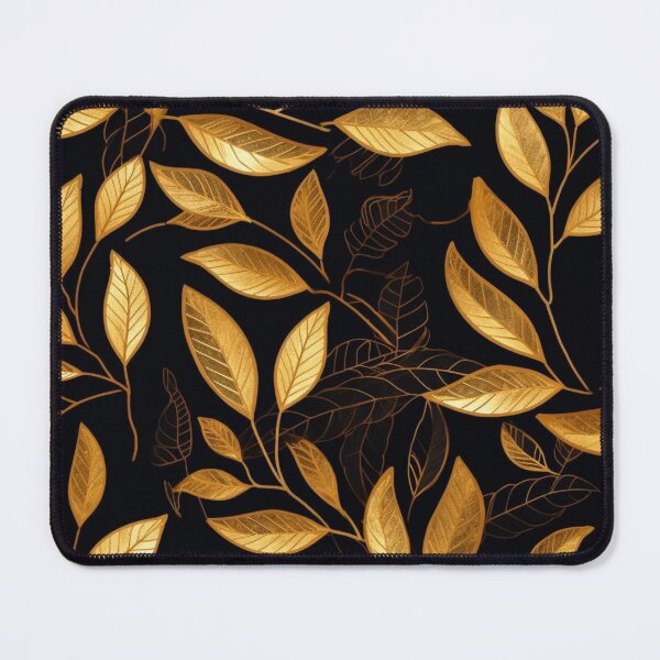 Item preview, Black and Gold Leaves designed and sold by Adora Studio.