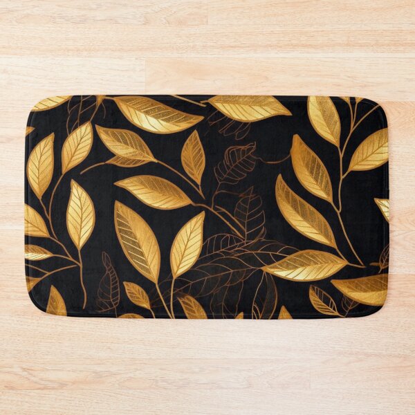 Item preview, Black and Gold Leaves designed and sold by Adora Studio.