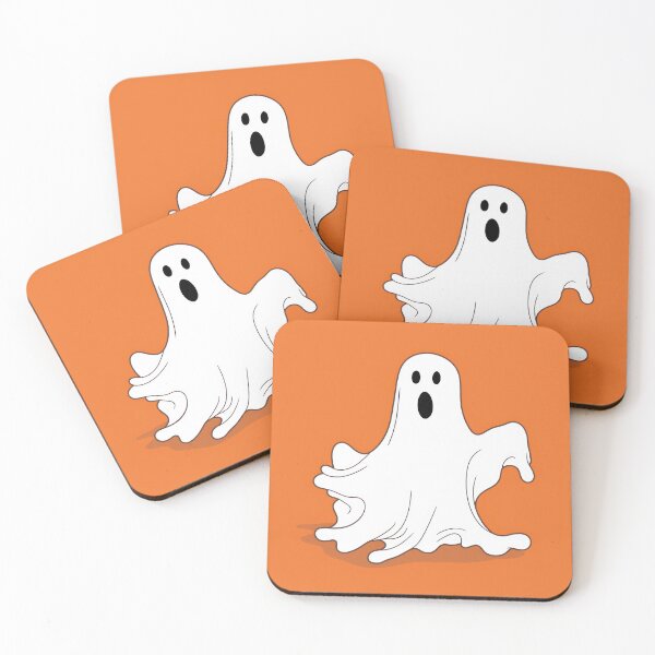 Item preview,  Ghost on vibrant orange background designed and sold by BoomGraf.