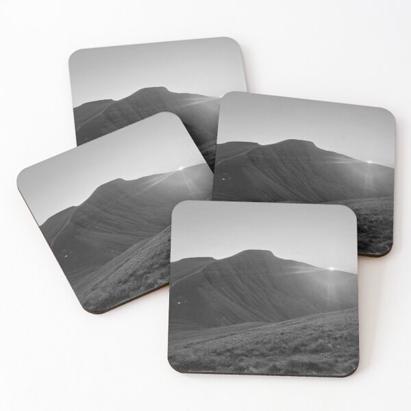 Item preview, Pen y fan sunset silhouette Brecon Beacons black and white designed and sold by SoulTrekking.