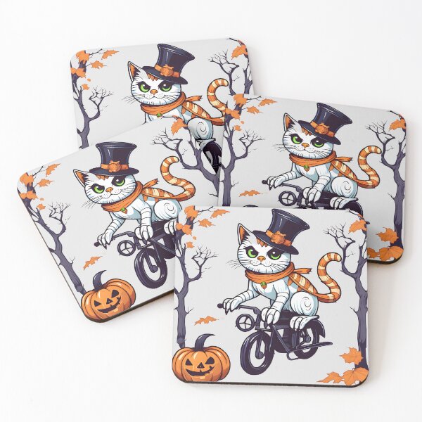 Item preview, Seductive Halloween Cat Rides a Bike designed and sold by BloomCatB.