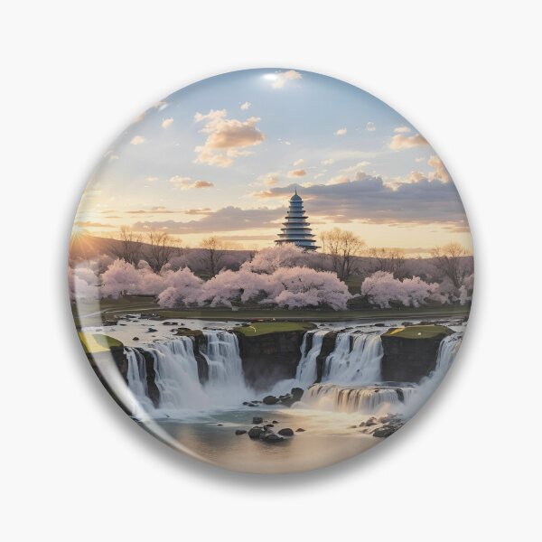 Item preview, Far away temple beyond the cherry blossom forest designed and sold by yearningcycle.