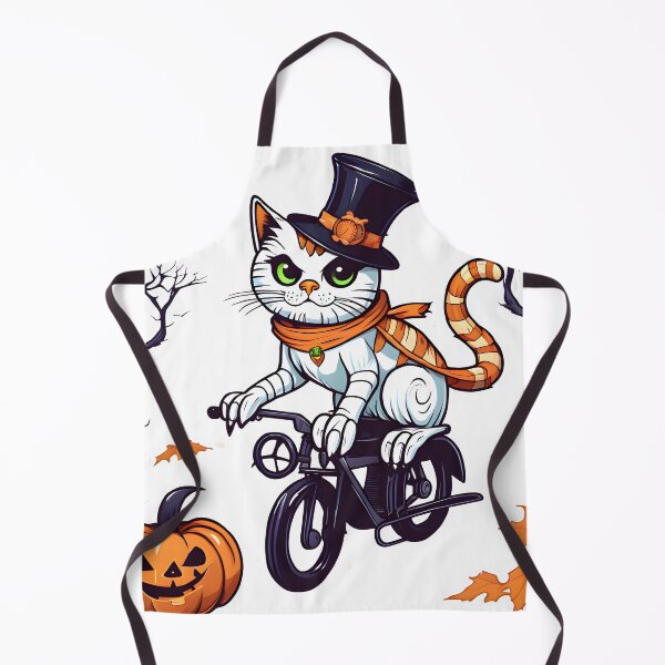 Item preview, Seductive Halloween Cat Rides a Bike designed and sold by BloomCatB.